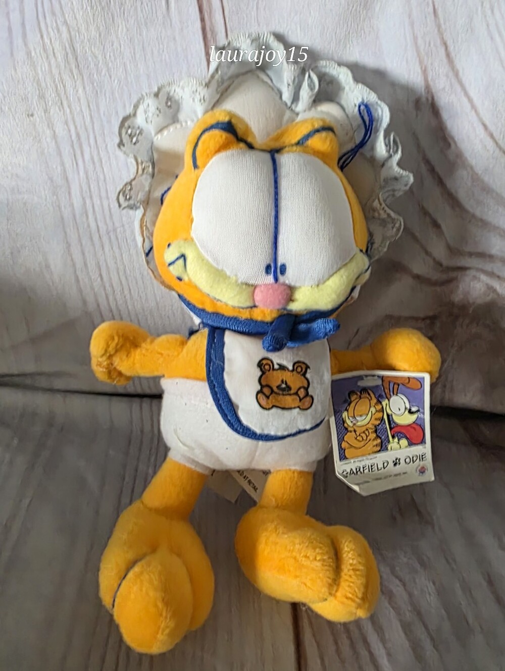 Vintage Baby Garfield Orange Tabby Cat Plush Toy Nanco 8 Inch